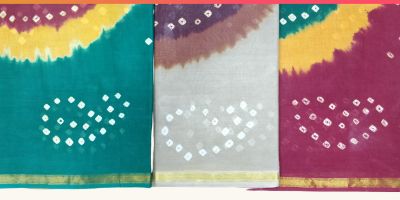 Bandhani pattern sarees by Shree Suchitra 2