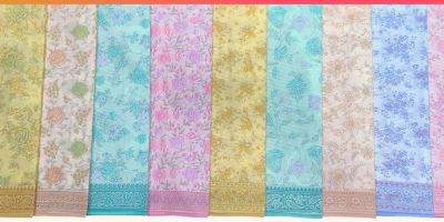 Floral pattern sarees by Shree Suchitra 1