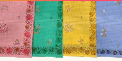Floral pattern sarees by Shree Suchitra 4