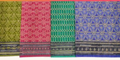 Geometric pattern sarees by Shree Suchitra 4