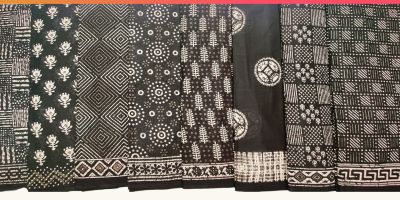 Geometric pattern sarees by Shree Suchitra 5