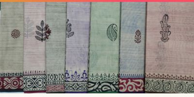 Hand Block pattern sarees by Shree Suchitra 1