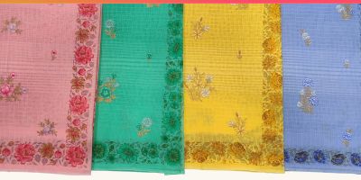 Print with embroidery sarees by Shree Suchitra 2